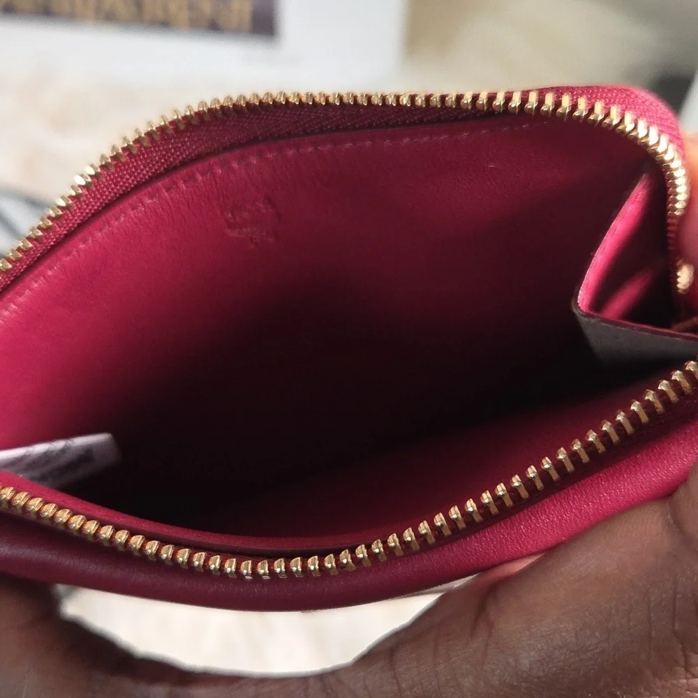 MCM New Jacquard Monogram Zip Card Case